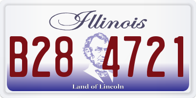 IL license plate B284721