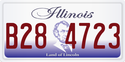 IL license plate B284723