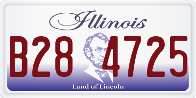 IL license plate B284725