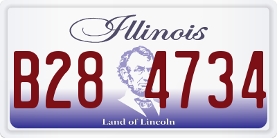 IL license plate B284734