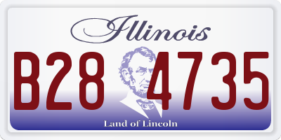 IL license plate B284735