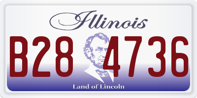 IL license plate B284736