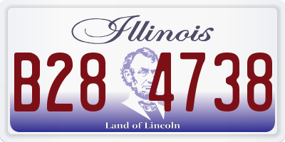 IL license plate B284738