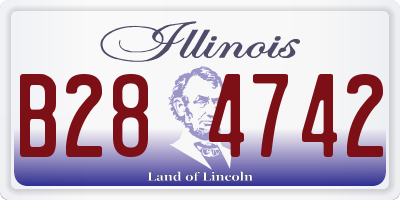 IL license plate B284742