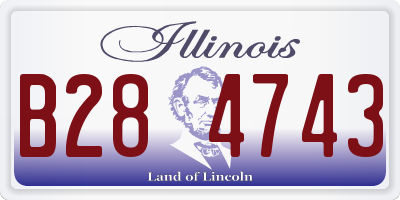 IL license plate B284743
