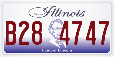 IL license plate B284747