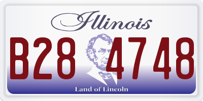 IL license plate B284748