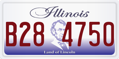 IL license plate B284750