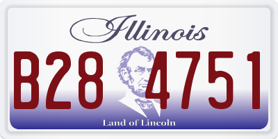 IL license plate B284751