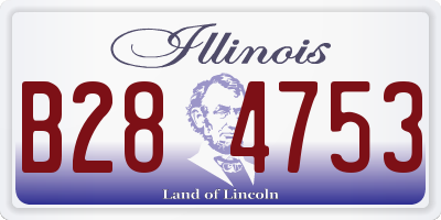 IL license plate B284753