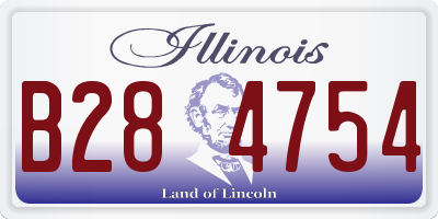 IL license plate B284754