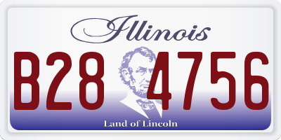 IL license plate B284756