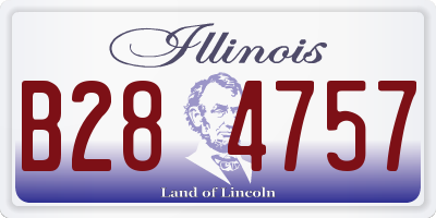 IL license plate B284757