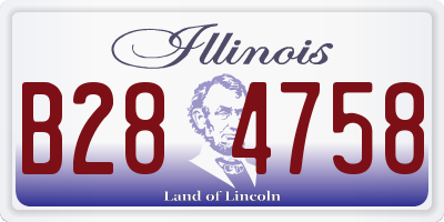 IL license plate B284758