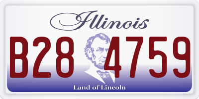 IL license plate B284759