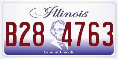 IL license plate B284763