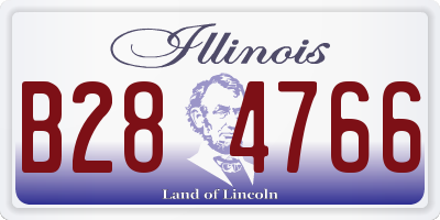 IL license plate B284766