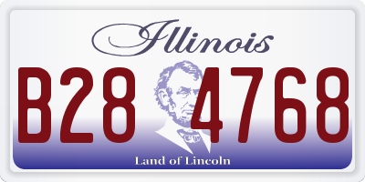 IL license plate B284768