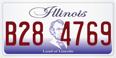 IL license plate B284769