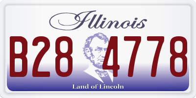 IL license plate B284778