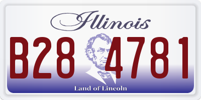 IL license plate B284781