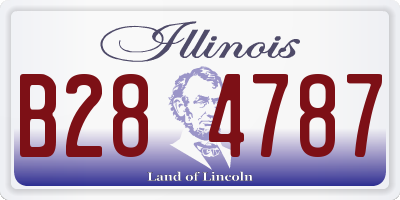 IL license plate B284787