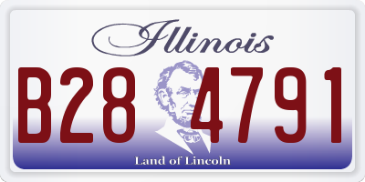 IL license plate B284791