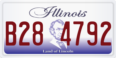 IL license plate B284792