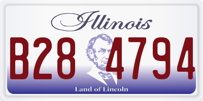 IL license plate B284794
