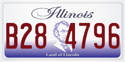 IL license plate B284796