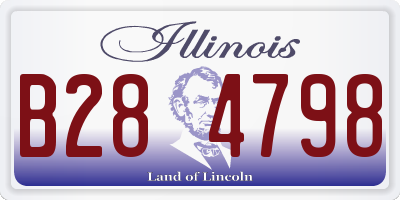 IL license plate B284798