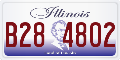 IL license plate B284802