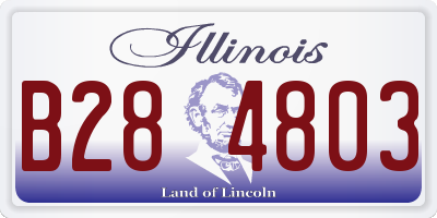 IL license plate B284803