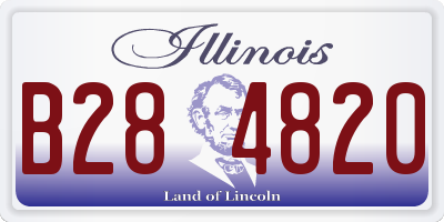 IL license plate B284820