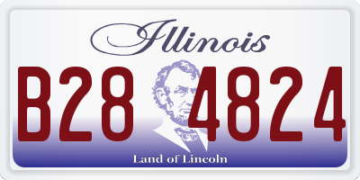 IL license plate B284824
