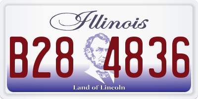 IL license plate B284836