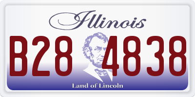 IL license plate B284838