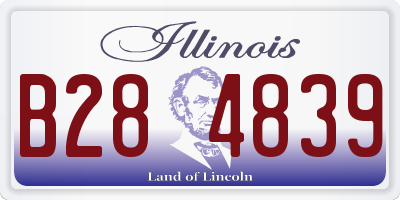 IL license plate B284839