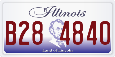 IL license plate B284840