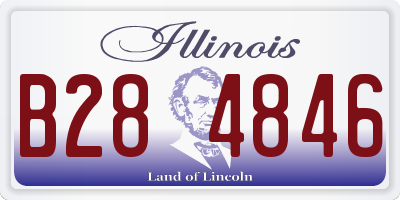IL license plate B284846