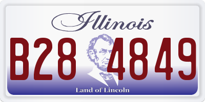 IL license plate B284849