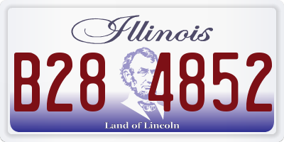 IL license plate B284852