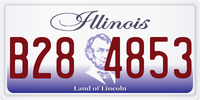 IL license plate B284853