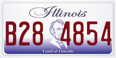 IL license plate B284854