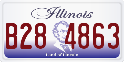 IL license plate B284863