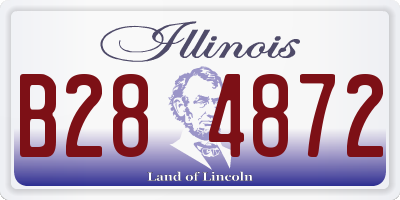 IL license plate B284872