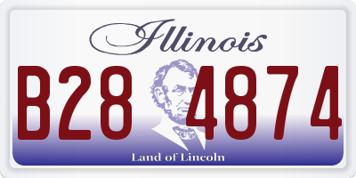 IL license plate B284874