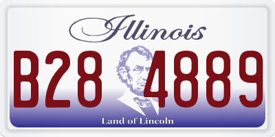 IL license plate B284889