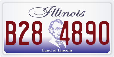 IL license plate B284890