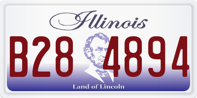 IL license plate B284894